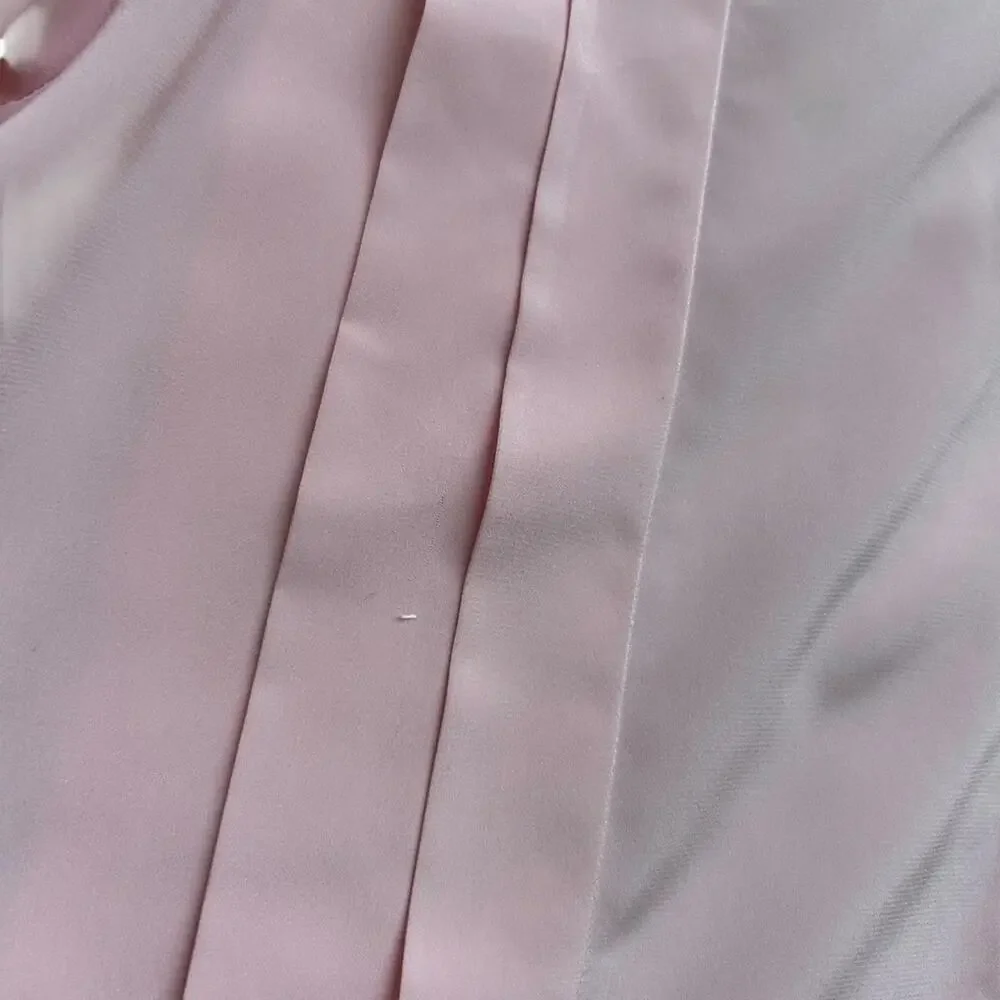 VTG Pink Blouse Pleated Shirt Button Down Size 14 Romantic Whimsical Secretary